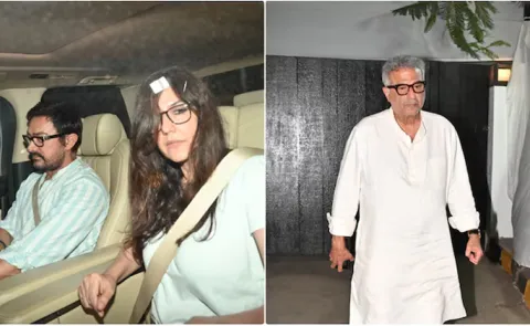 Aamir Khan and Gauri Spratt visit Boney Kapoor Home for His Mother demise