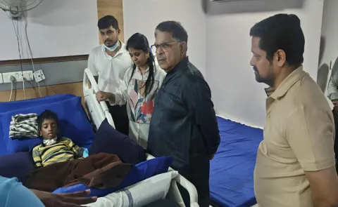 Allu Aravind Visited To Sri Tej Who Recently Shifted To Rehabilitation Centre9