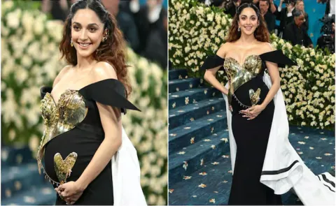 Kiara Advani made a stunning debut at the Met Gala with her baby bump