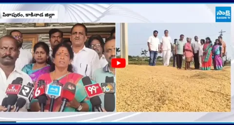Vanga Geetha Demands Govt to Buy Wet Paddy2