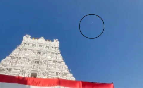 Flight Passes Over Tirumala Temple6