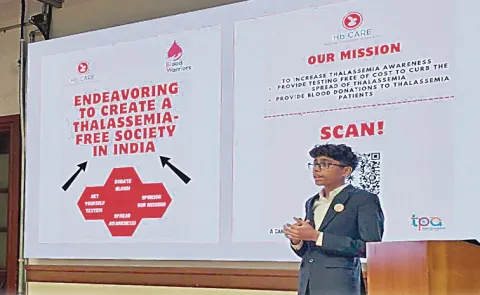 Hyderabad Teenager Samarth leads Thalassaemia awareness project Hb CARE.9