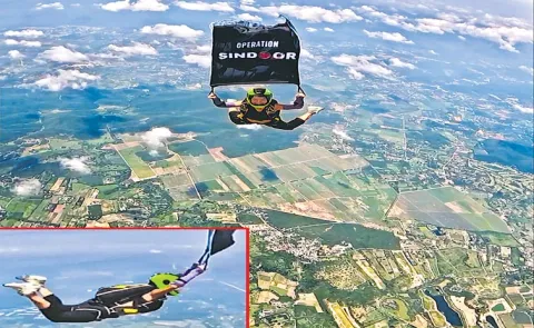 Skydiver Anamika Sharma unfurled Operation Sindoor flag over Bangkok14