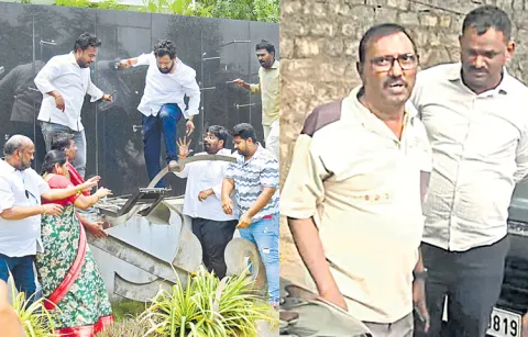 Attacks on Sakshi offices across the state1
