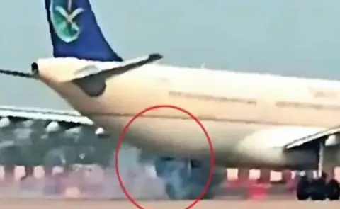 Sparks From Saudi Airlines Plane Major Mishap Averted At Lucknow Airport