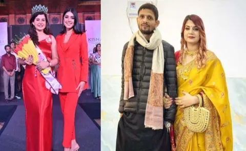 Mrs Bihar 2025 Is Aishwarya Raj She is BJP MLA Vishal Prashant  wife