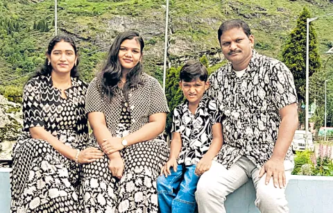 Family of Vizianagaram Tehsildar caught in Sikkim floods 12