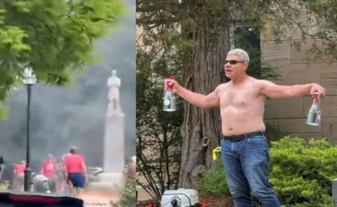 Man Throws Fire Bomb Shouts Free Palestine in US2