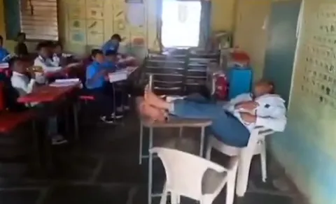 Teacher Naps Snores For 30 Minutes In Class Full Of Children