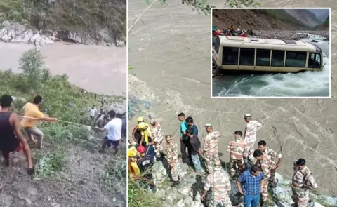 Uttarakhand: Bus Falls Into Alaknanda River
