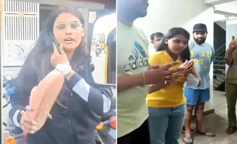 Woman Hits Auto Driver With Slipper Near Bellandur Signal 12
