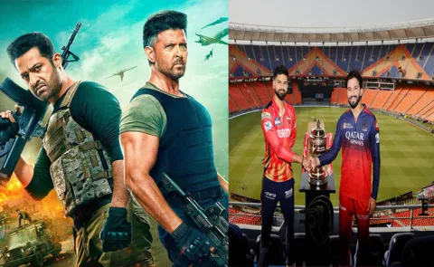War 2 Movie Team Special Glipmse at IPL Match Final