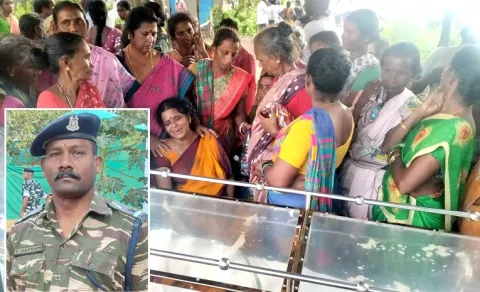 army jawan ends life road accident in srikakulam district