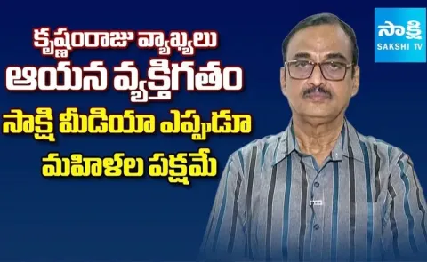 Sakshi Statement On Journalist Krishnam Raju Comments On Amaravati: Ap