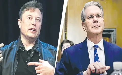 Musk brawled with US treasury secretary14