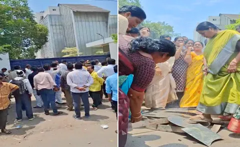 Tdp Leaders Attack Vijayawada Sakshi Office