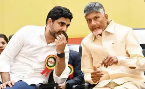 Chandrababu Again Self dabba Credits Thalliki Vandanam to Lokesh