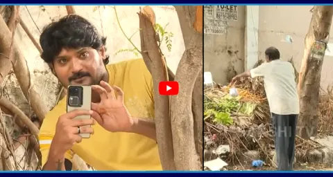 Garam Rajesh Funny Skit On Display Garbage Dumping 8