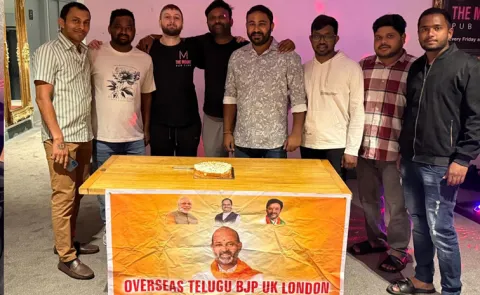 Union Minister Bandi Sanjay Birthday Celebration In London4