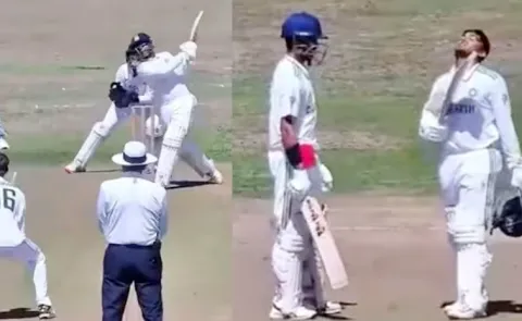 IND U19 vs ENG U19 1st Test: India 450-7 at stumps after Mhatre scores century