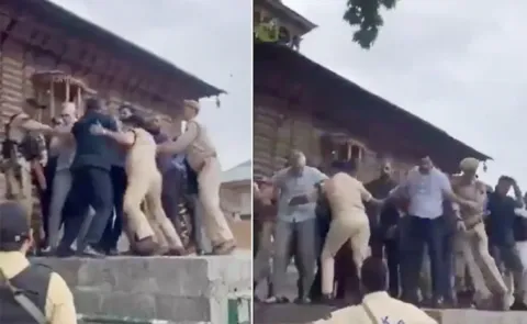 Jammu and Kashmir cops block Martyrs Day events4