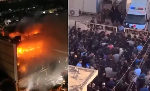 Massive Fire At Iraq Shopping Mall