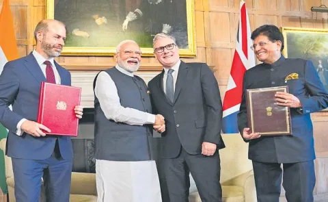 India and the UK signed a free trade agreement15
