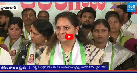 MLC Kavitha Protest For BC Bill and Demands To Sonia Gandhi
