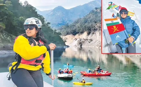 Major Vasupalli Kavitha creates history in river rafting expedition