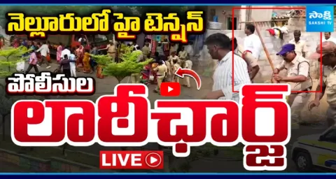 YS Jagan Nellore Tour AP Police Lathi Charge On Public