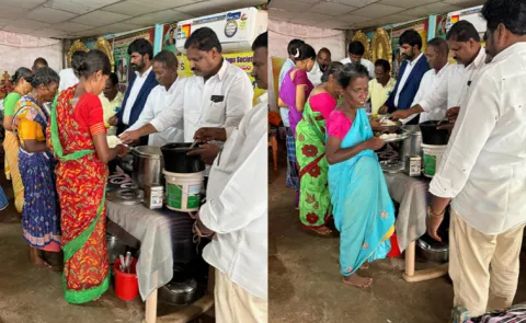 Nats Annadanam at Sattenapalli Mollamamba Old Age Home