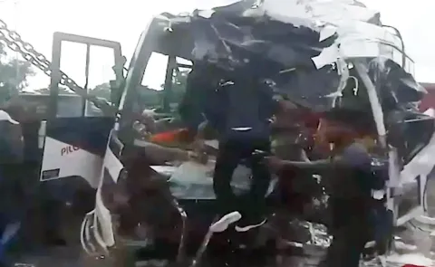 Bihar Bound Bus Rams Into Truck in West Bengals Burdwan