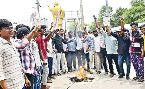 NTR Fans Protest Against to TDP MLA Daggubati Prasad