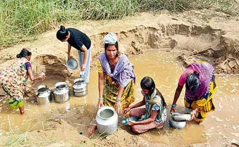 Vamsadhara drinking water problems in kadumu village in srikakulam district