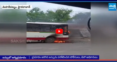 Massive Fire Breaks Out in RTC Bus at Mehdipatnam