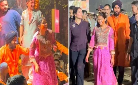 Radhika Merchant and Anant Ambani performed Ganesh Visarjan