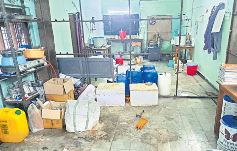 Drug manufacturing unit found in school