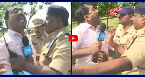 Police Over Action On Sakshi Reporter