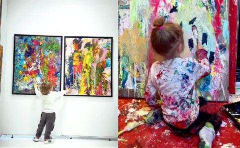Meet 3 years Artist Laurent Schwarz earns in lakhs with amazing paintings