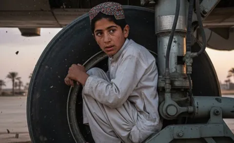 13-year-old Afghan boy travels to India in plane landing gear
