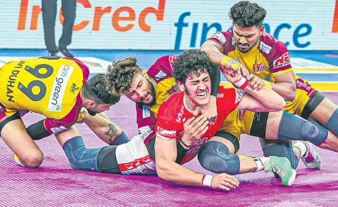 Telugu Titans win their fifth game in the Pro Kabaddi League