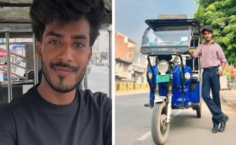 This Teen Turned His Father Rickshaw Into a Viral Career With 87K Followers