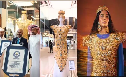Sharjahs jewellery show opens with Guinness World Record 10kg gold dress