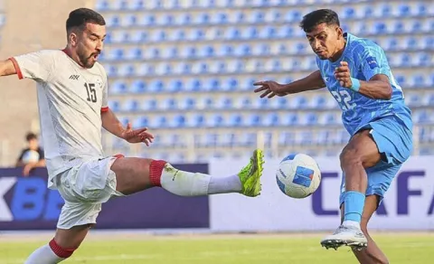 India and Afghanistan football match Draw