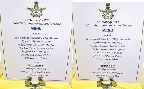 Fake IAF Menu Mocks Pakistan Airbases After Operation Sindoor