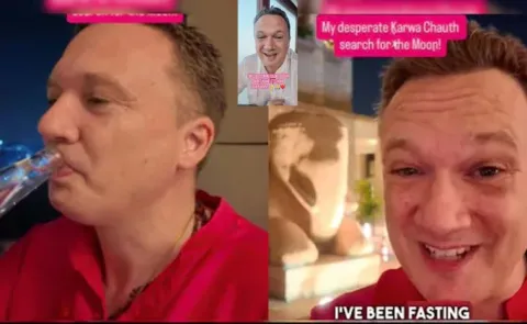 British Man Breaks Karwa Chauth Fast Goes Viral On Socialmedia