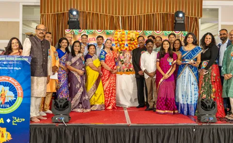Telangana Folk Festival Dance celebrated in New York by of NYTTA
