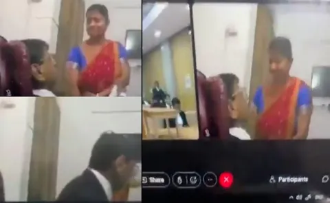 Court is online but judge forgot To his LIVE Video