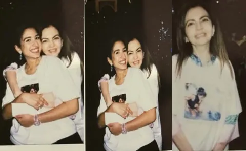 Nita Ambani wears Tshirt with Radhika Merchant photo at birthday party