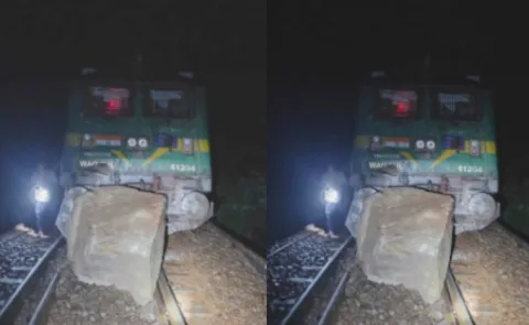 Goods Train Derails Between Taida And Chimidipally Railway Stations